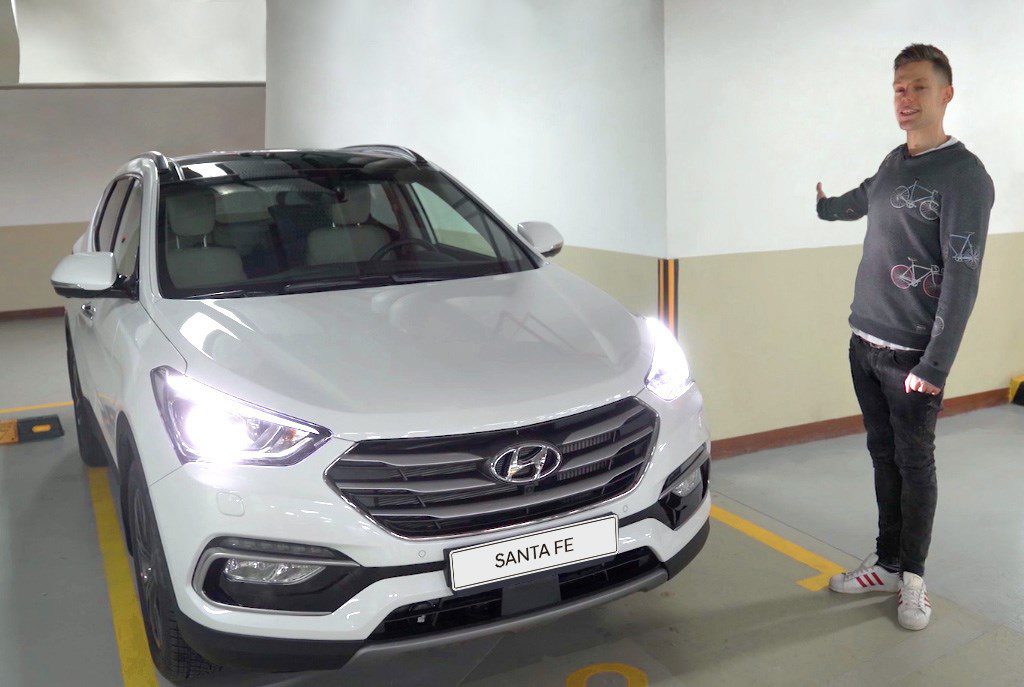 Юрий Дудь и его новый Hyundai Santa Fe