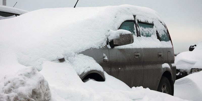 Снег, зима, автомобиль