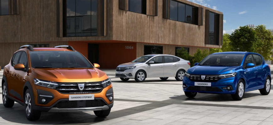 2021 Dacia (Renault) Logan, 2021 Dacia (Renault) Sandero и 2021 Dacia (Renault) Sandero Stepway