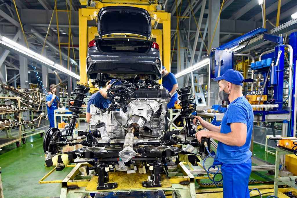 Производство автомобилей Kia на заводе "Автотор" в Калининграде
