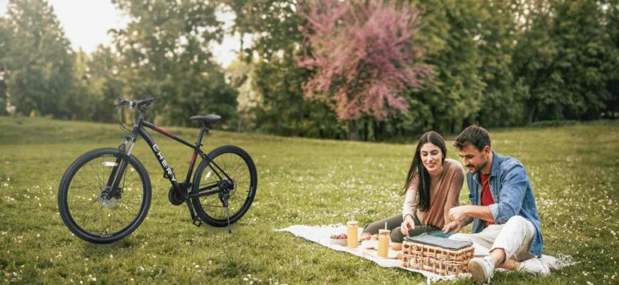 Пикник на природе, велосипед Chery
